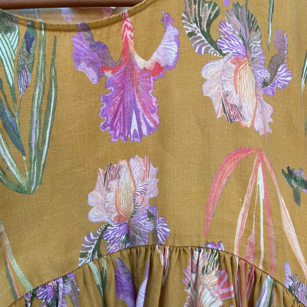 Gorman mustard linen floral dress - Picture 5 of 7